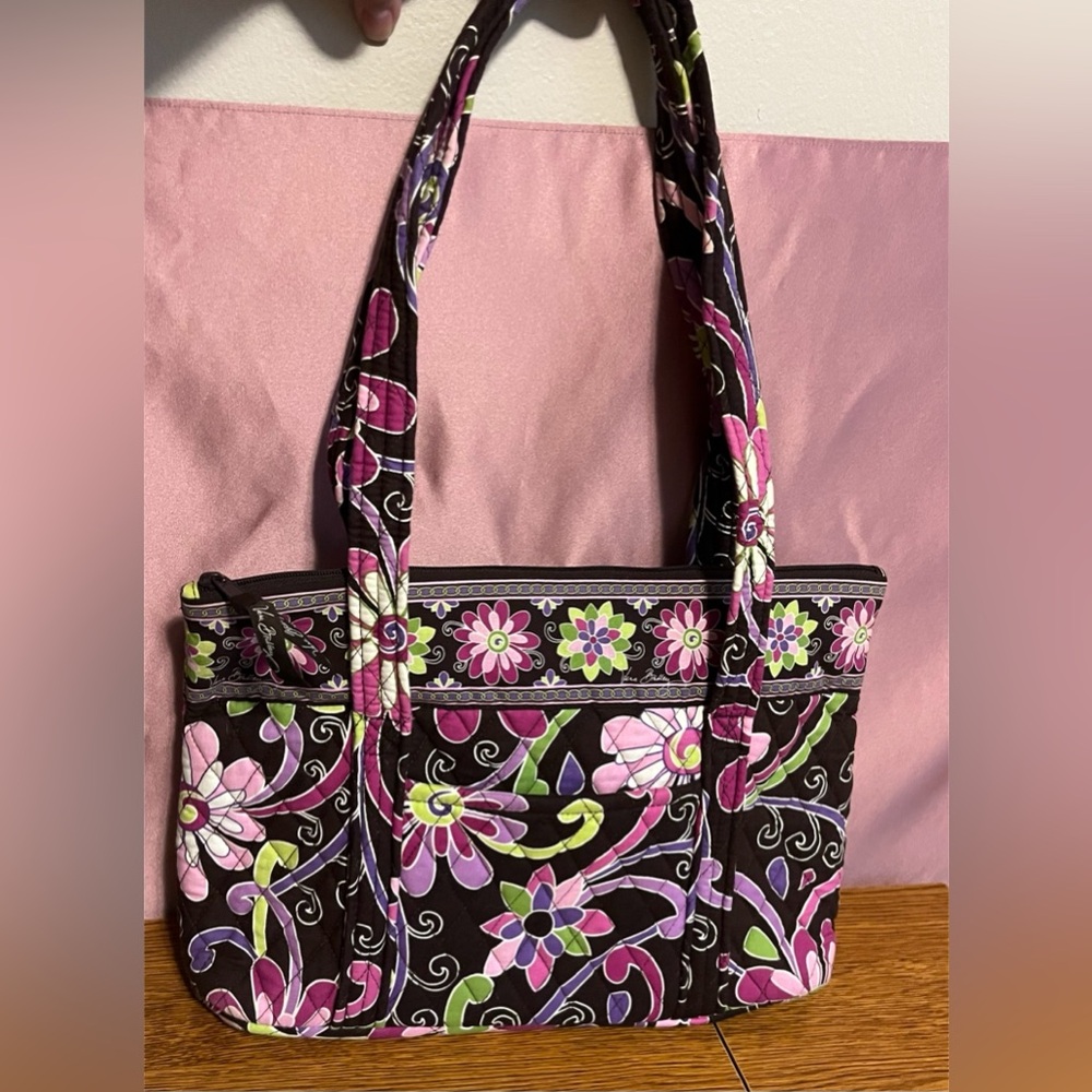 Vera Bradley Little Betsy Tote in Purple Punch